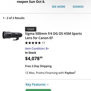 Canon camera 500 mill lens selling